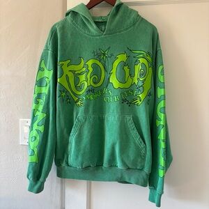 Kid Cudi Smokers Club Fest 2022 Lonely Stoner Hoodie Sweatshirt Green Size Large